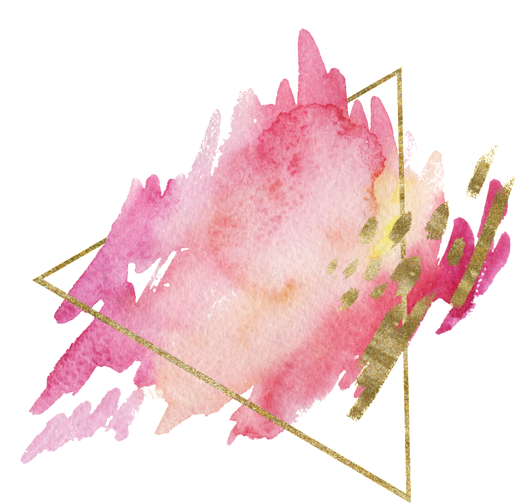 Triangular De Png Rosado Acuarela Decoracion - Watercolor Painting (1024x1113), Png Download