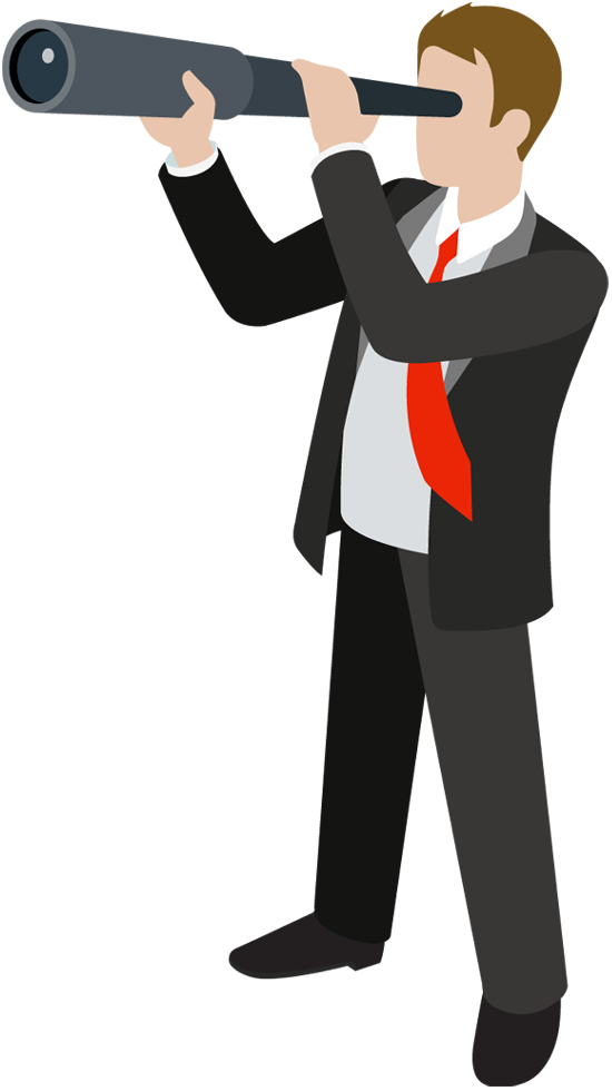 Clip Art Library Stock Man With Telescope Clipart - Man With Telescope Png (550x980), Png Download