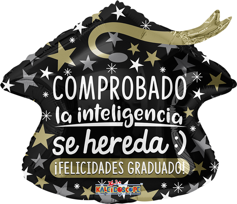 Birrete Con Estrellas Graduado Juniorshape - Globo Metalico Graduacion (800x800), Png Download