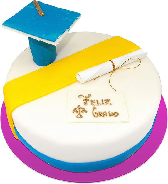 Torta Toga Y Birrete - Birthday Cake (572x626), Png Download