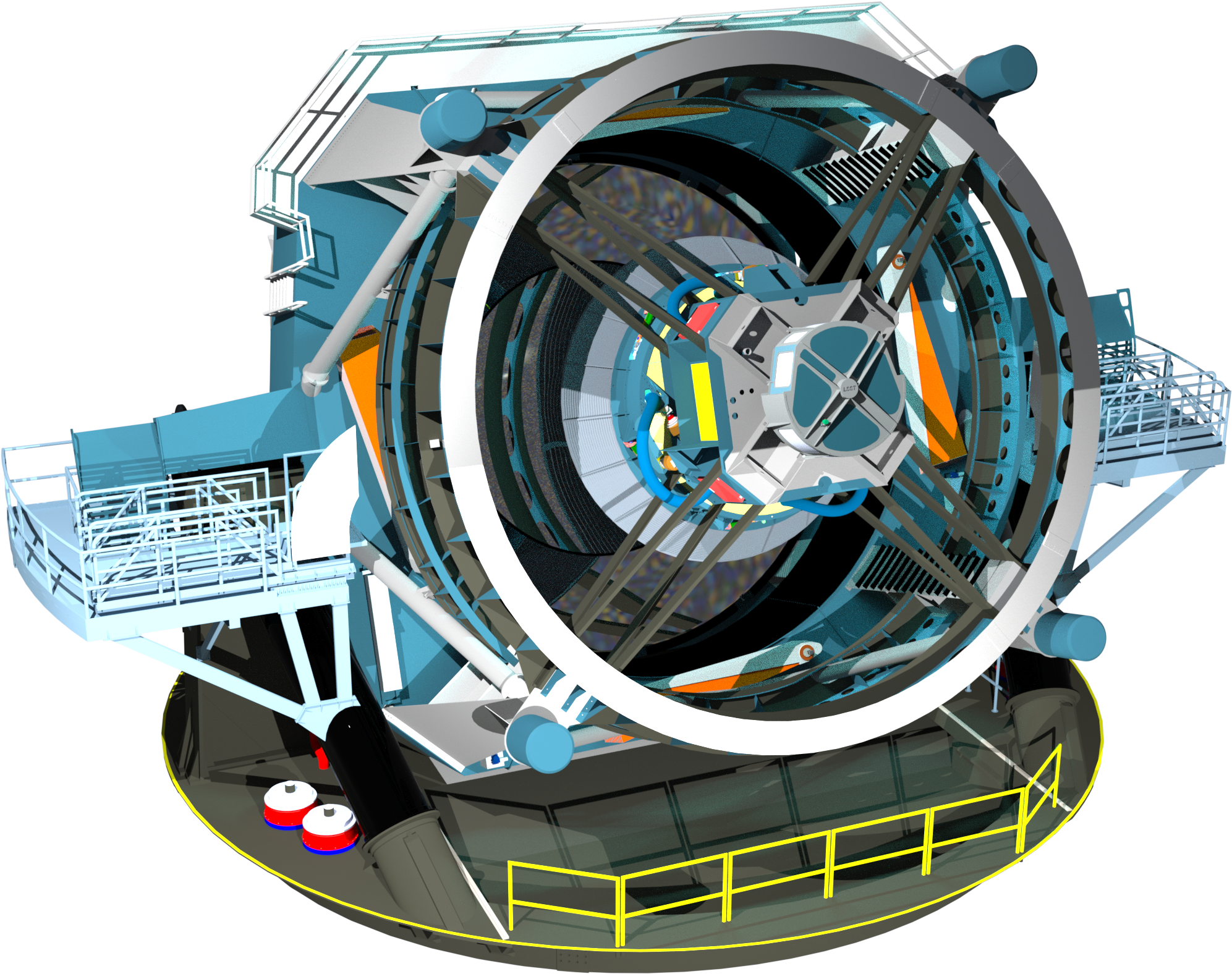 Large Synoptic Survey Telescope 3 4 Render 2013 - Gran Telescopio Para Rastreos Sinópticos (2405x1800), Png Download