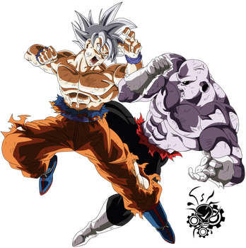 Goku Vs Jiren Final Dbs By Xyelkiltrox Goku Vs Jiren, - Goku Vs Jiren Png (348x350), Png Download