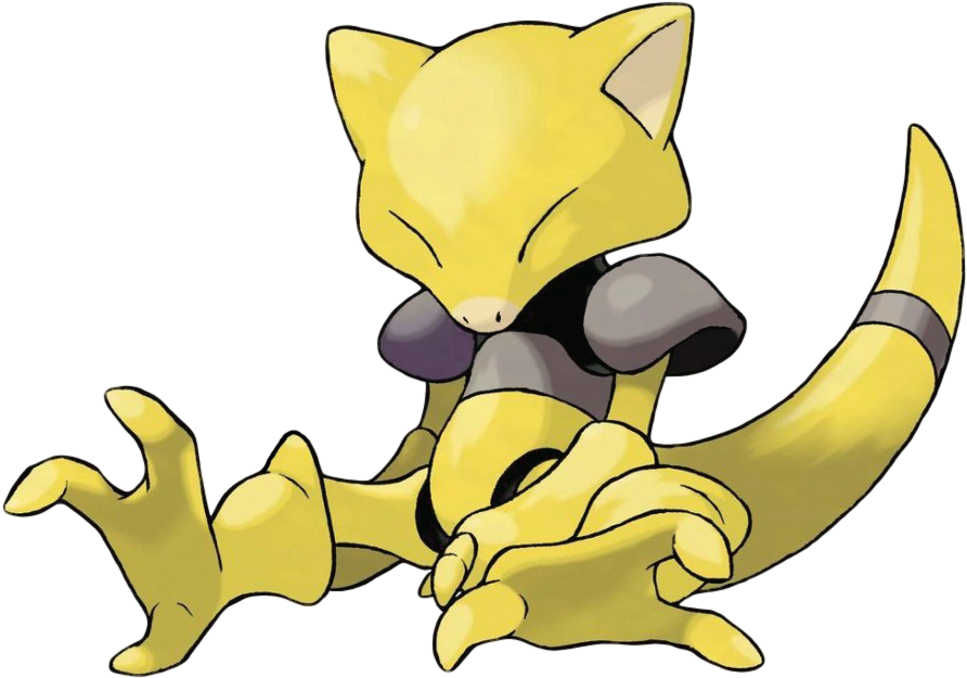 Abra - Alakazam Pokemon (891x891), Png Download