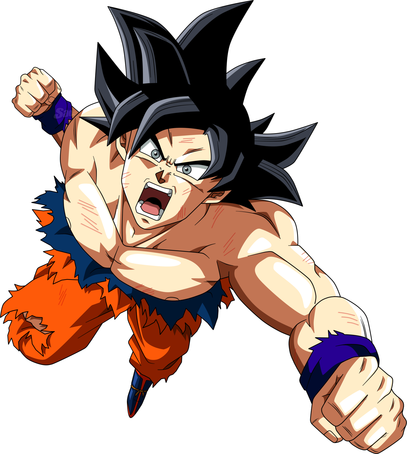 After Goku Stirred The Forces Of His Ultra Instinct, - Goku Migatte No Gokui Png (1600x1788), Png Download