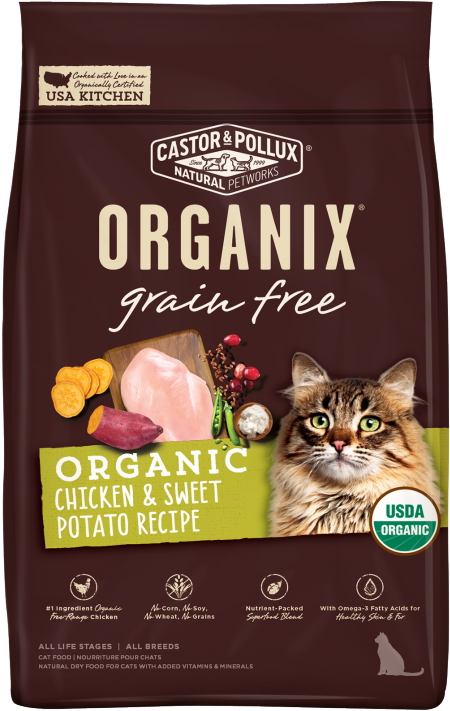 Castor And Pollux Organix Grain Free Chicken And Sweet - Castor And Pollux Cat Food (1000x1000), Png Download