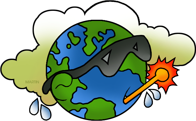 Global Warming Clipart Clip Art Free - Greenhouse Effect Clip Art (648x407), Png Download