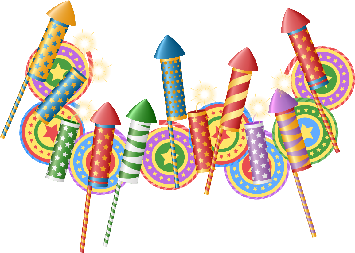 Fireworks Firecracker Rocket Transprent Png - Spaß, Bunte Feuerwerke, Karte (1156x825), Png Download