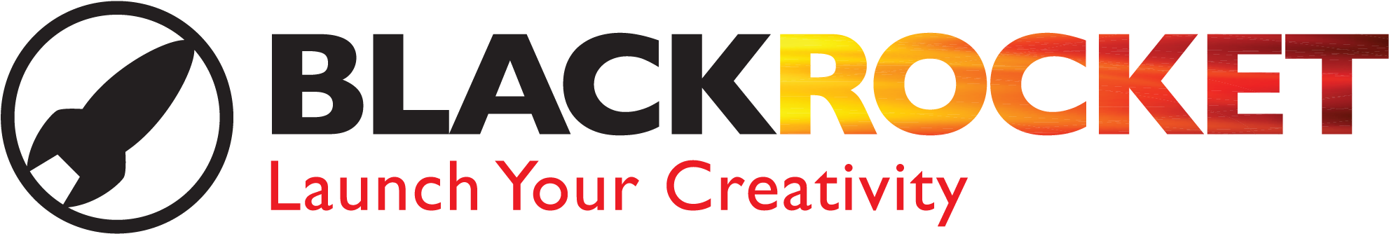 Launch Your Creativity Black Rocket - Black Rocket Logo (2142x446), Png Download