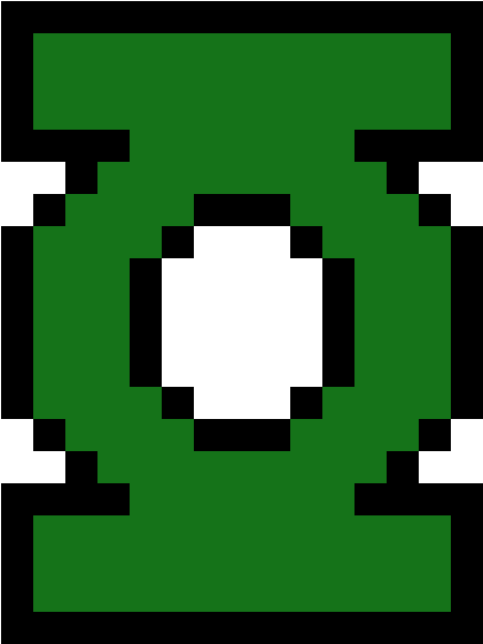 Green Lantern Logo - Pixel Art Green Lantern (1189x1160), Png Download