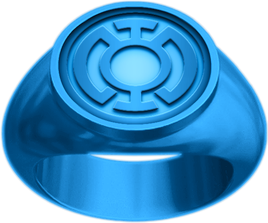 Blue Lantern Ring By Kalel7-d5hsqzu - Blue Lantern Ring Png (557x480), Png Download