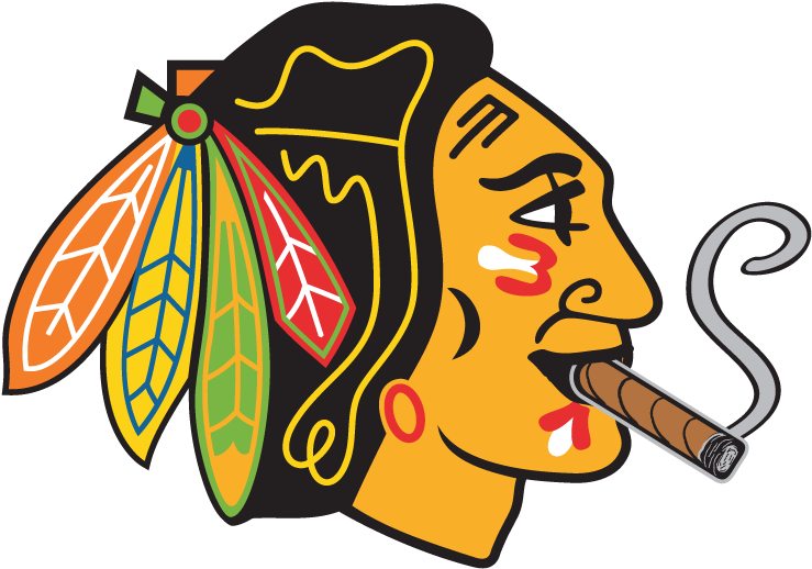 Chicago Blackhawks Png - Chicago Blackhawks Logo Smoking (814x594), Png Download