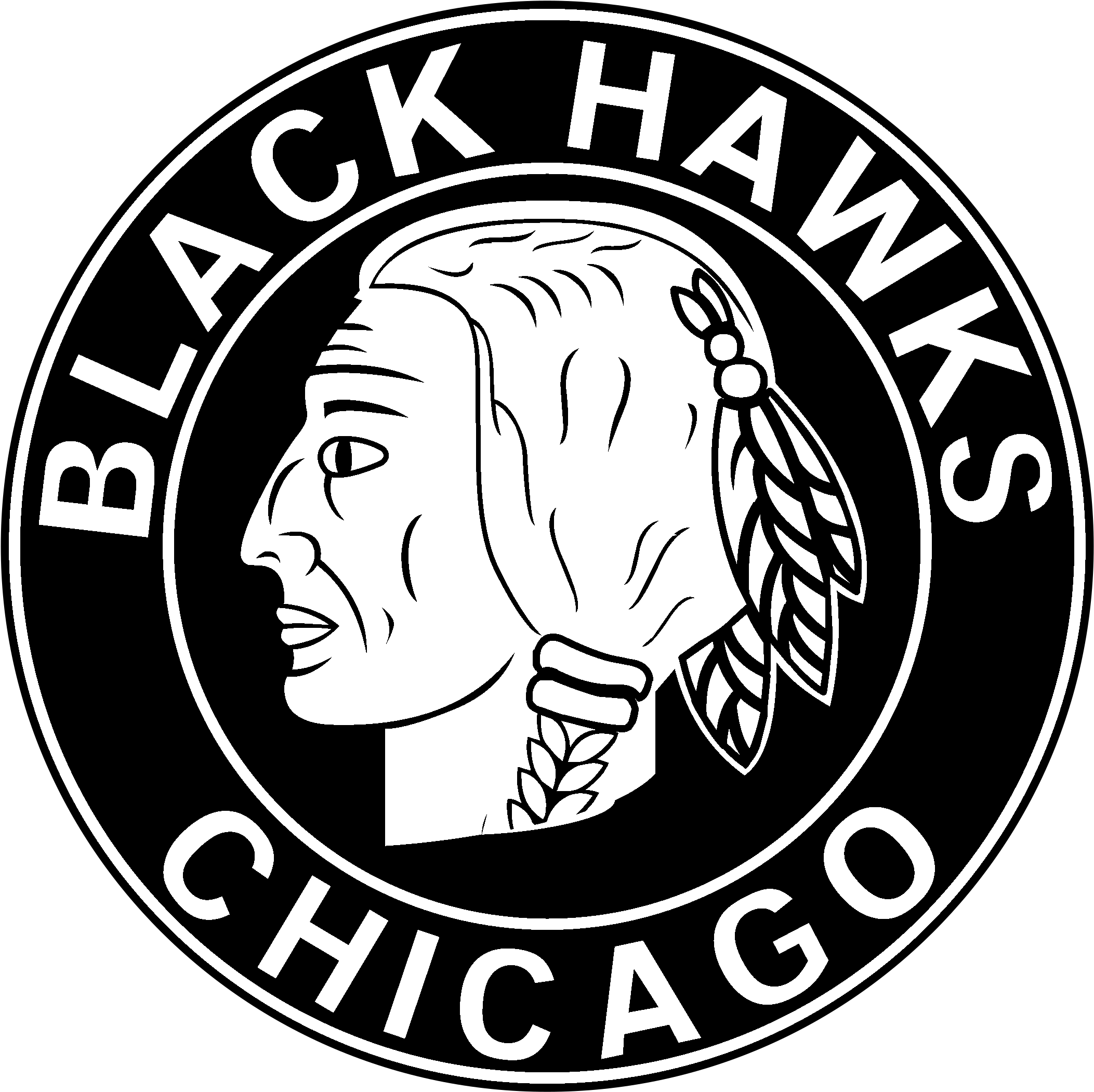 Chicago Blackhawks Logo Black And White - Chicago Blackhawks Winter Classic Jersey 2019 (2400x2400), Png Download