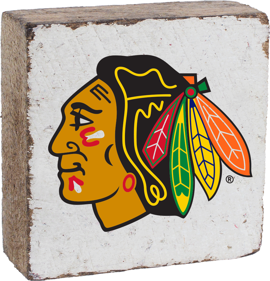 Chicago Blackhawks Rustic Block - Indian Logo Sports Team (1000x1000), Png Download