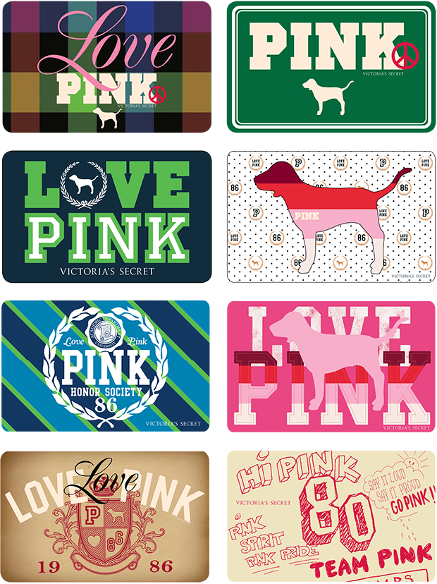 Pink Cards Aaron Davis - Victoria's Secret Pink Gift Cards (620x828), Png Download