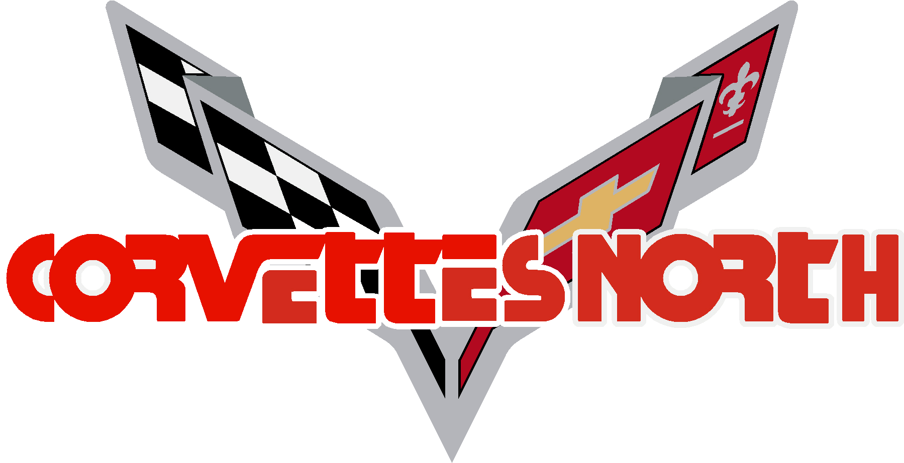 Corvettes North - Corvette Racing Logo Png (1799x985), Png Download