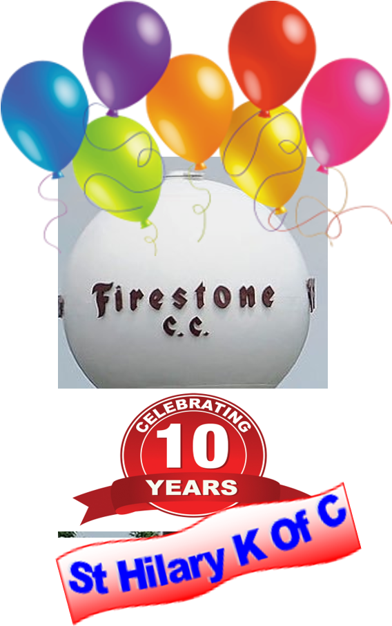 10th Year Logo - Party Balloons (567x930), Png Download