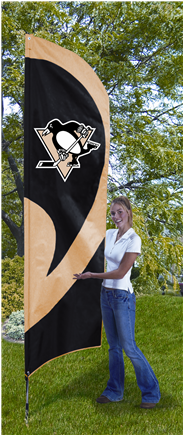 Pittsburgh Penguins Nhl Huge Vertical Indoor Outdoor - Lsu Tigers Tall Feather Flag (434x434), Png Download