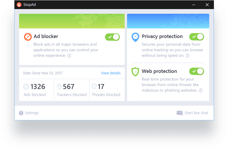 Stopad Dashboard - Pop-up Blocker (800x530), Png Download