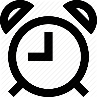 Alarm, Clock, Outline, Time, Wake Up Icon - Alarm Clock (384x384), Png Download