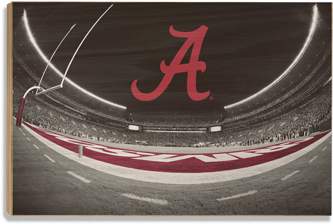 Alabama Crimson Tide Bryant-denny™ End Zone Fisheye - Alabama Crimson Tide (800x800), Png Download