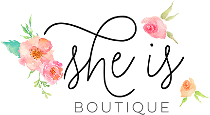 She Is Boutique - Flower Boutique Logo Png (500x272), Png Download