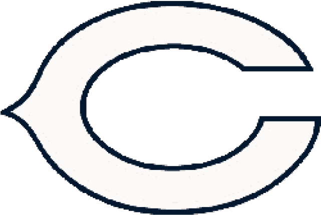 White Chicago Bears Logo (640x480), Png Download