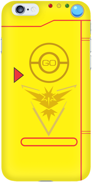 Pokedex Pokemon Go Team Instinct Iphone Case - Pokepress Stickers 2 X Yellow Team Mystic Pokemon Go (600x600), Png Download