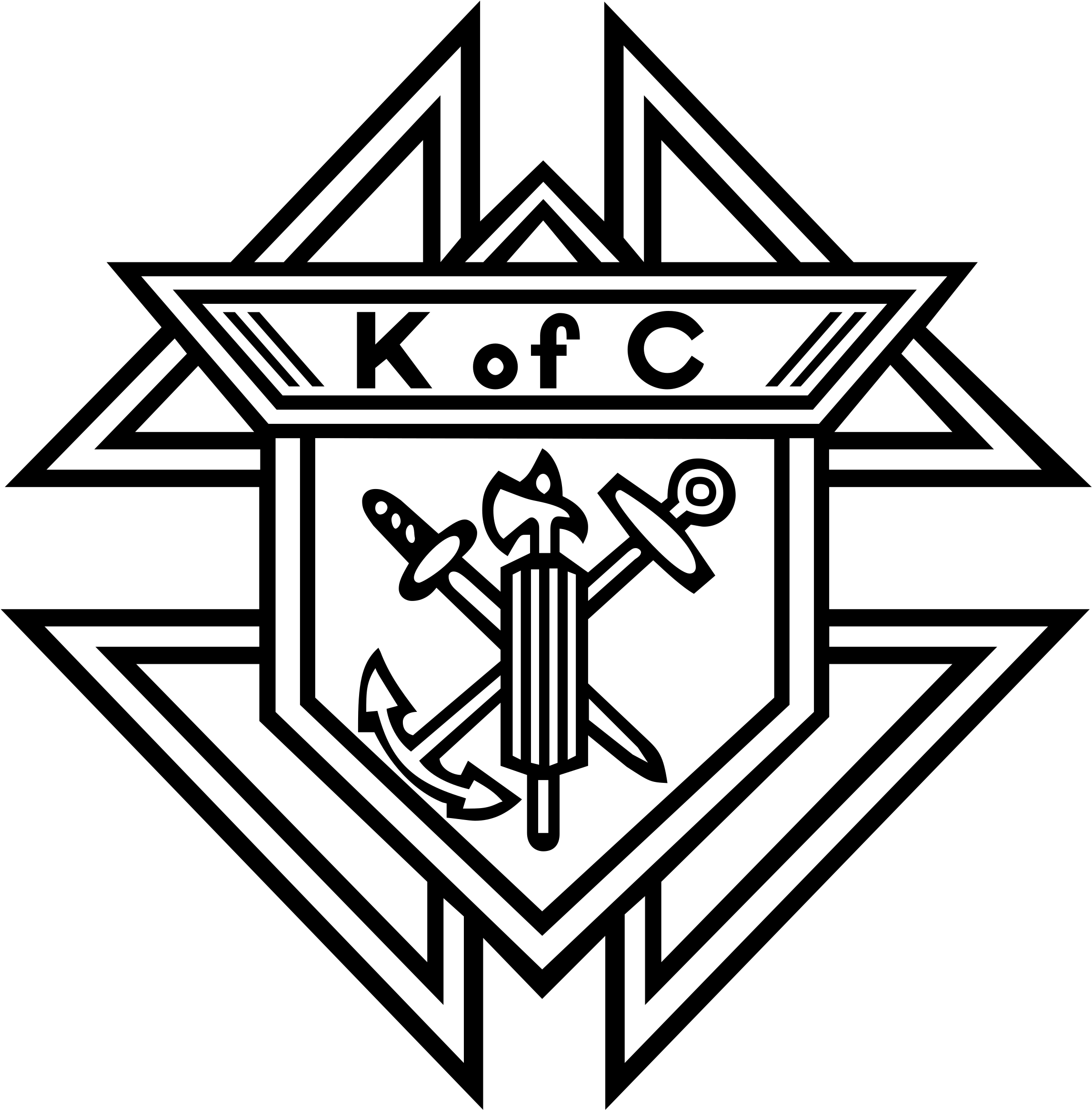 Knights Of Columbus Logo Black And White - Transparent Knights Of Columbus (2400x2400), Png Download
