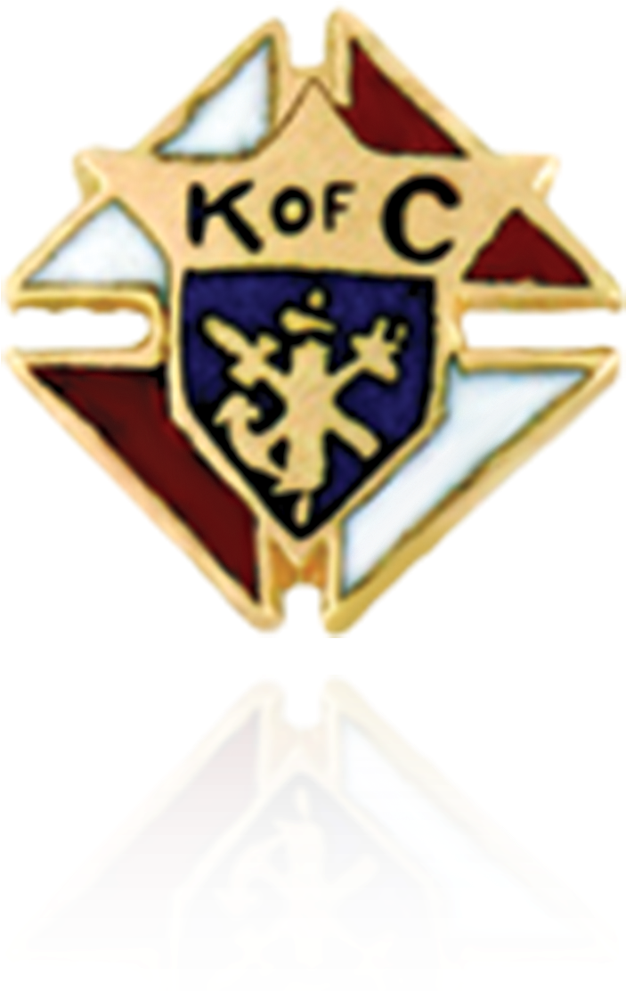 Knights Of Columbus Tube Emblems - 14k Yellow Masonic Emblem With Tube: 8mm X 8mm (1500x1500), Png Download