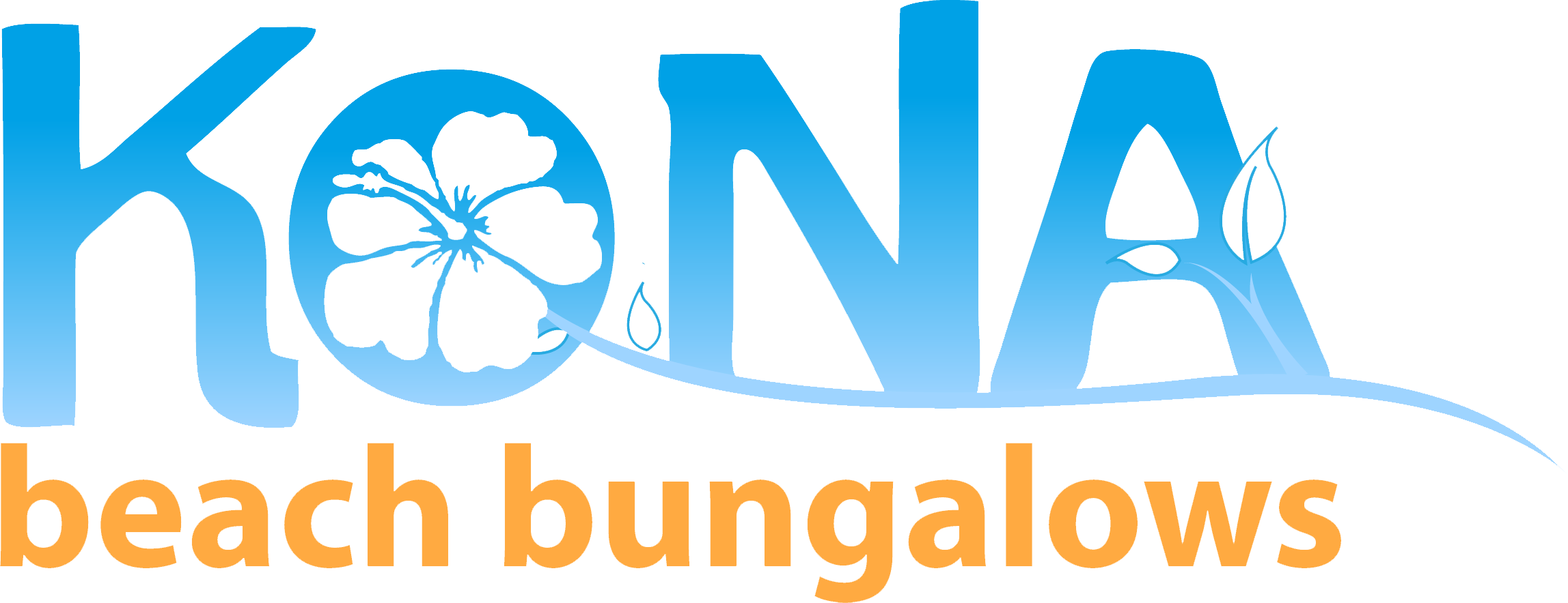 Kona Beach Bungalows Logo - Palm Beach (2295x884), Png Download