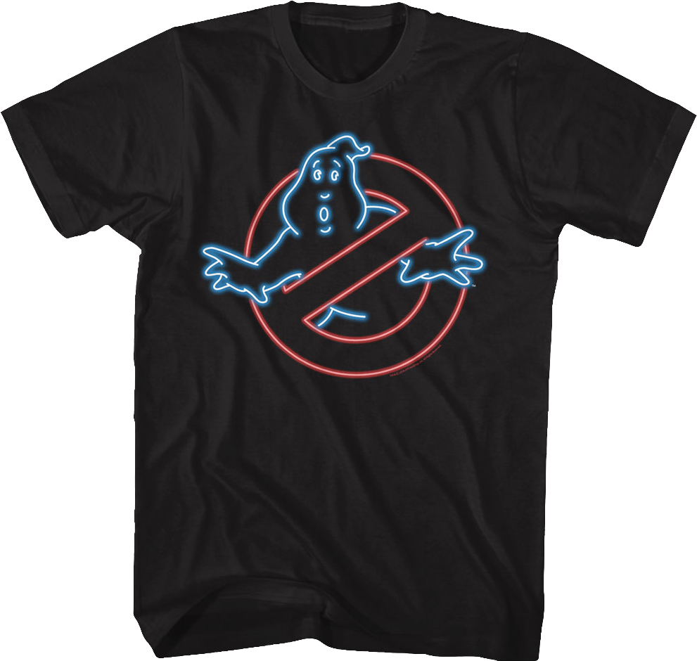 Neon Logo Real Ghostbusters T-shirt - Misfits Shirt (991x940), Png Download
