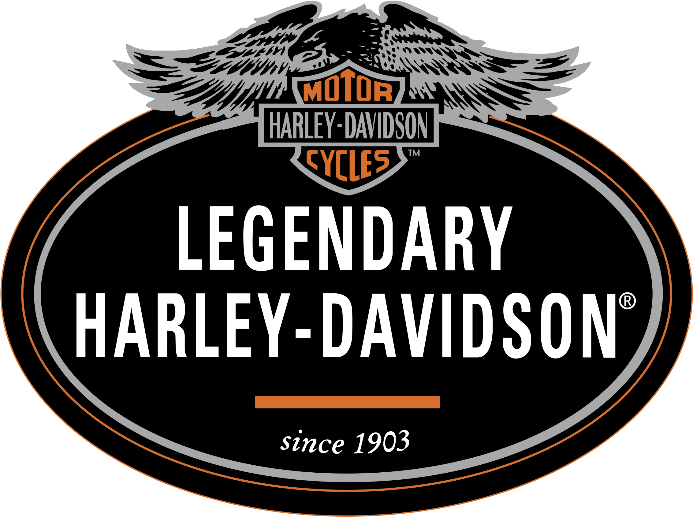 Harley Davidson Logo Png Transparent - Legendary Harley Davidson Logo (2400x2400), Png Download