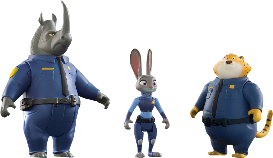 Officer Judy Hopps, Mchorn, And Clawhauser 3” Action - Disney Zootopia Meet The Zpd Play Set (officers Judy (955x553), Png Download
