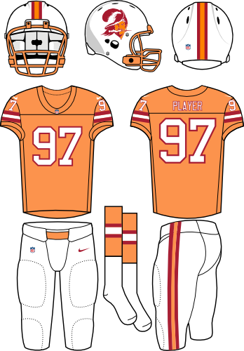Tampa Bay Buccaneers Uniform - Indianapolis Colts Home Uniform (348x500), Png Download