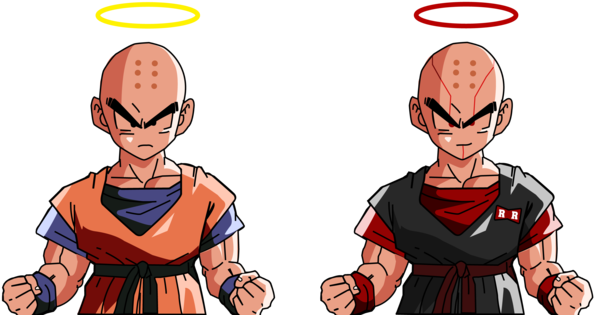 Evil Krillin - Dragon Ball Krillin Evil (600x375), Png Download