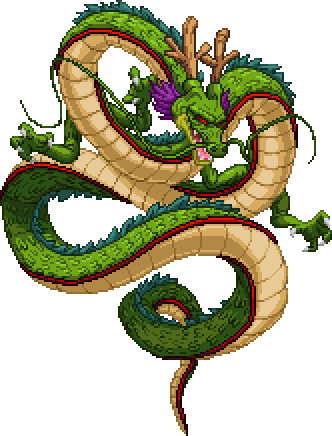 Pixel Https Balthazar Deviantart - Shenron Sprite (332x436), Png Download