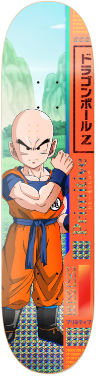 Primitive Krillin Team Deck - Dragon Ball Z Primitive Skateboard (800x800), Png Download