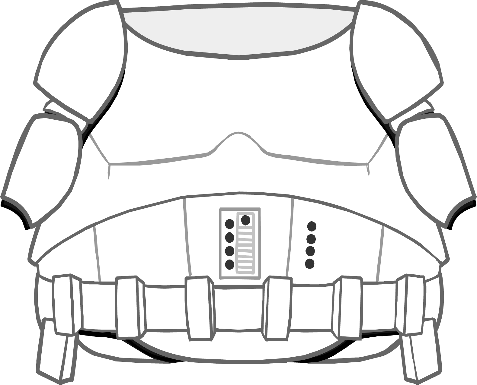 Stormtrooper Costume - Storm Trooper Body (1580x1277), Png Download