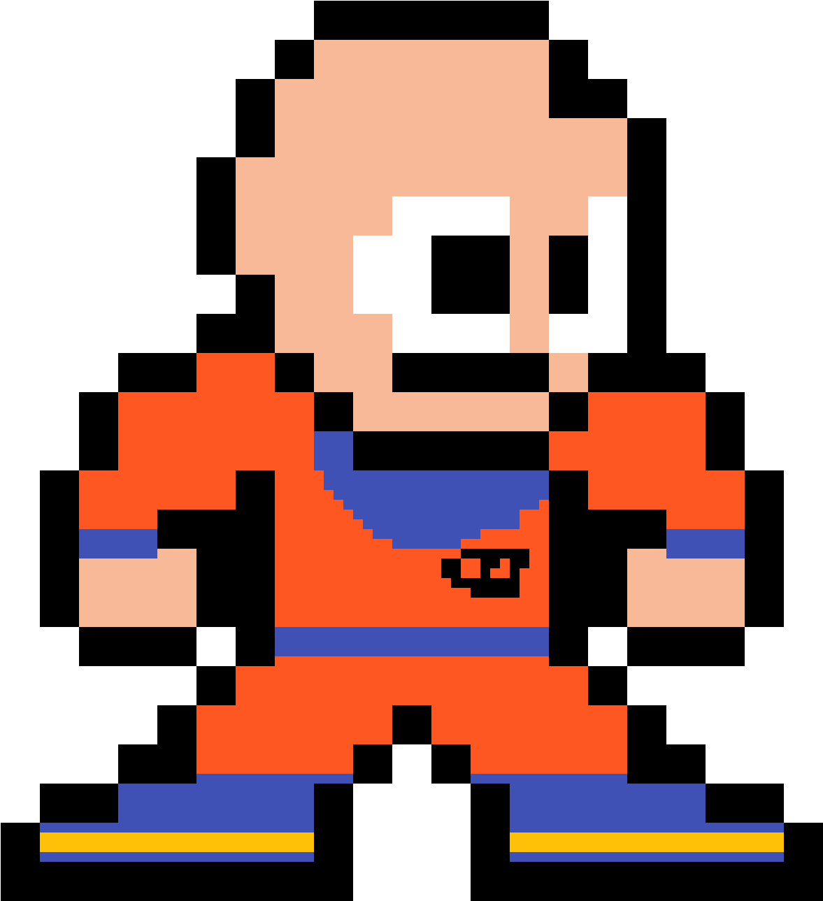 Krillin Remake - 2d Video Game Character (1400x1400), Png Download