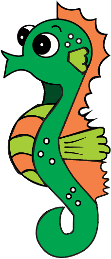 How To Draw A Seahorse Step - Cartoon Sea Horse Png (678x600), Png Download