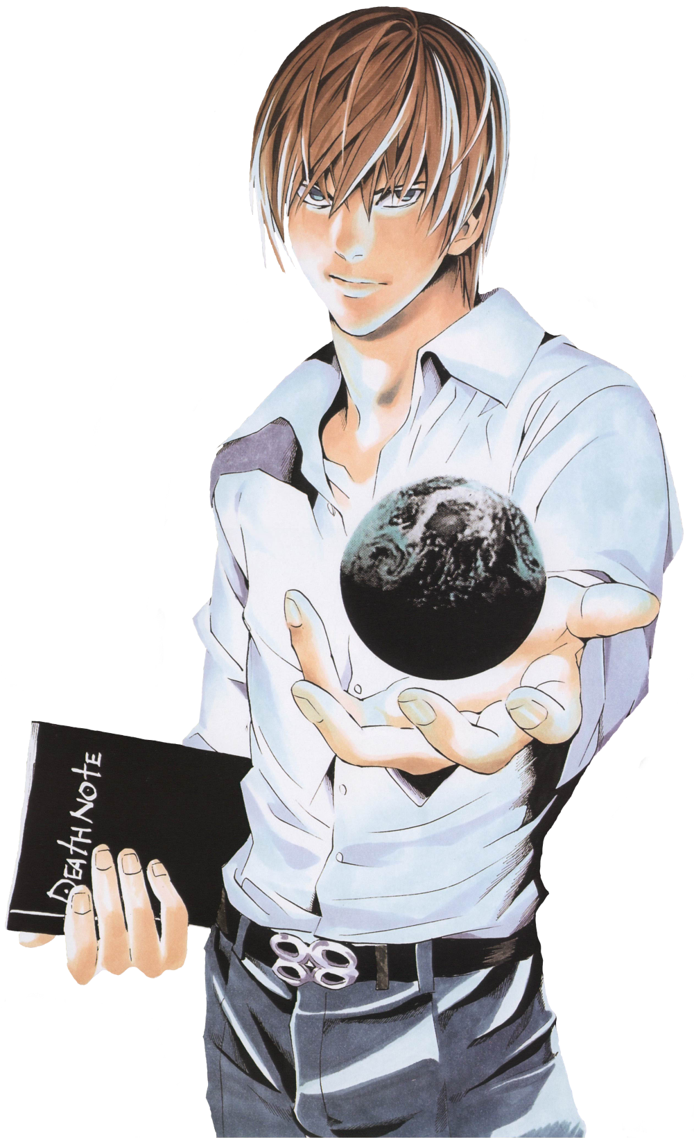 Light Yagami - Light Yagami Holding Earth (1050x1700), Png Download