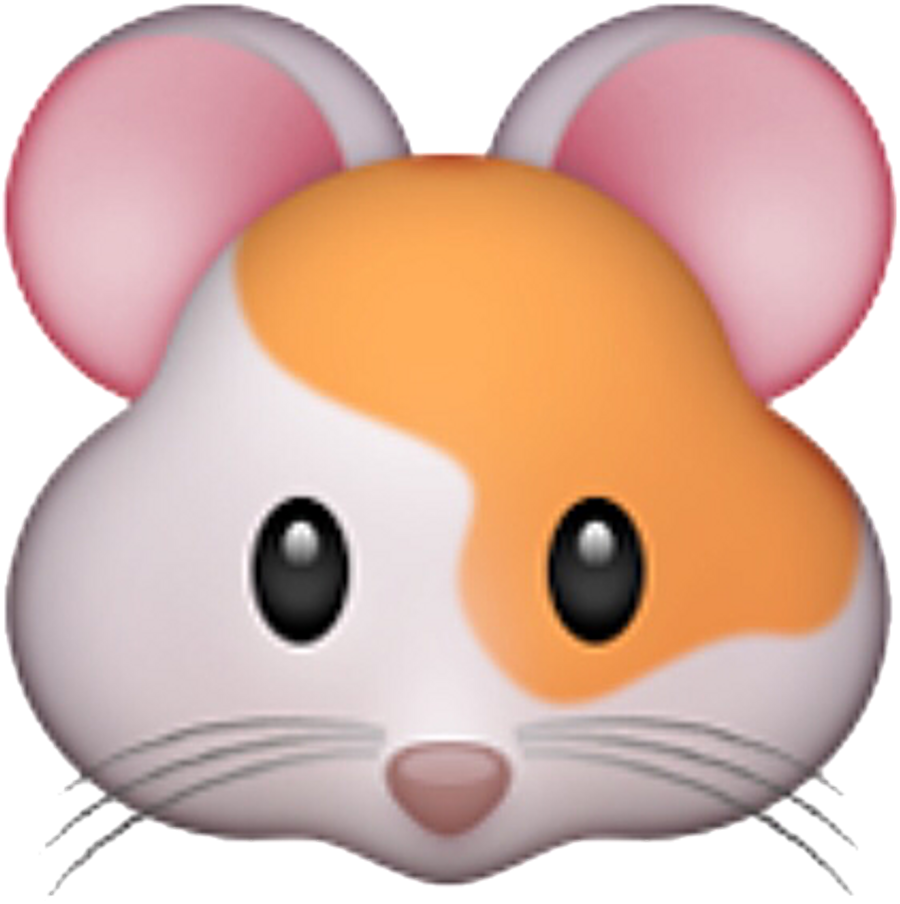 Emoji Emojistickers Emojihamster Hamster Orange White - Emoji Hamster (1024x1024), Png Download