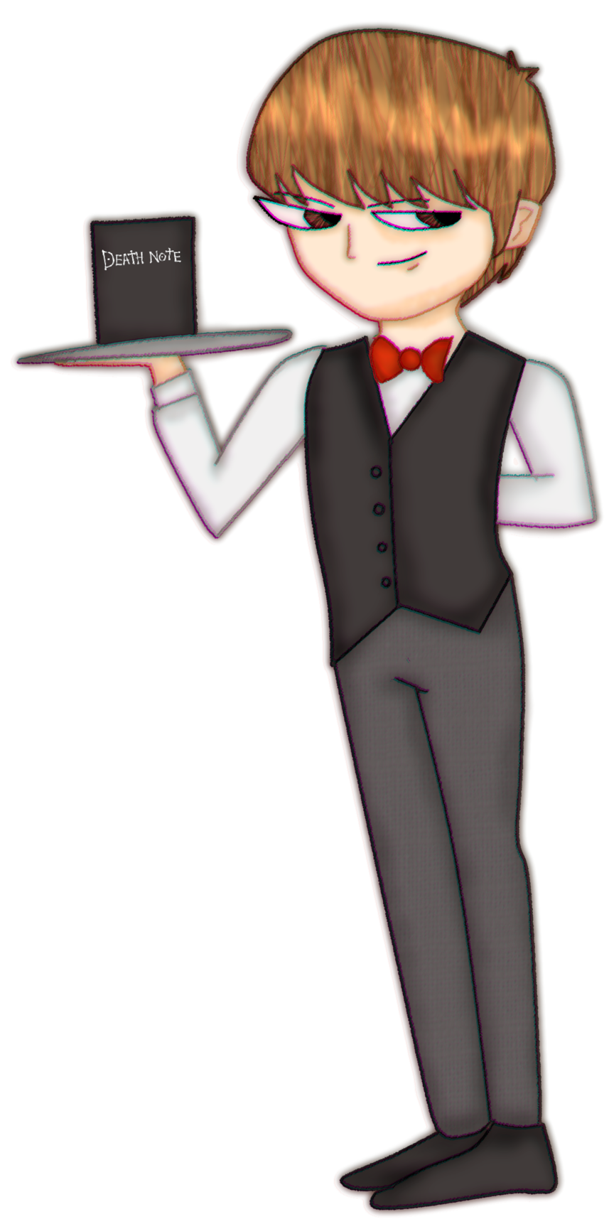 Digital Art Digital Fanart Cartoon Portrait Light Yagami - Cartoon (1082x1920), Png Download