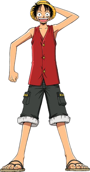 As Captain Of The Crew, He Is Expected To Be The Strongest - One Piece Luffy Full Body (308x585), Png Download