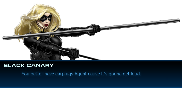 Arrow Black Canary Recruitment Dialogue - Marvel Avengers Alliance Black Canary (760x370), Png Download