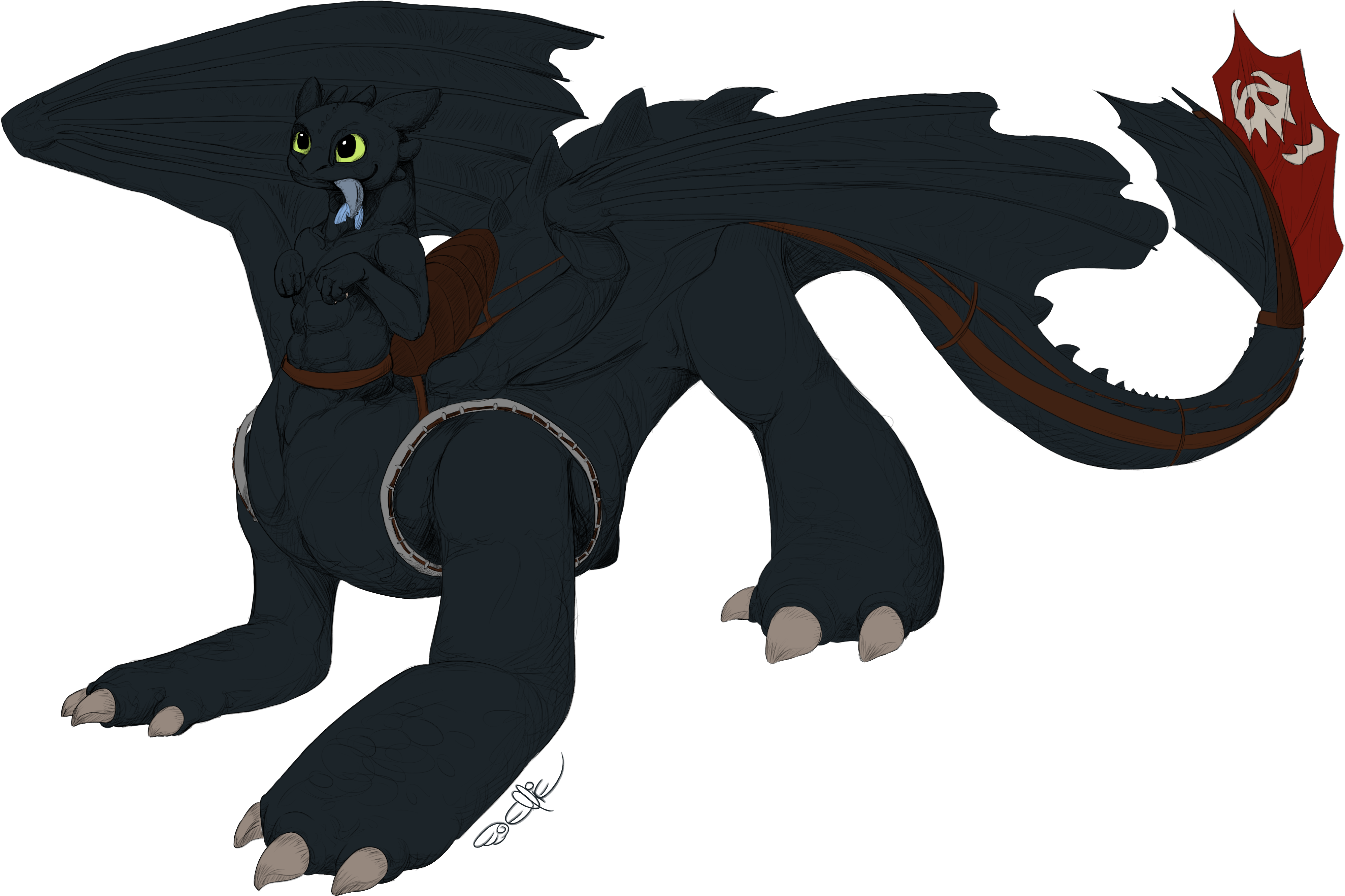 Toothless Taur - Toothless Sketch (5000x3000), Png Download