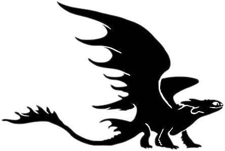 Report Abuse - Toothless Silhouette (444x299), Png Download