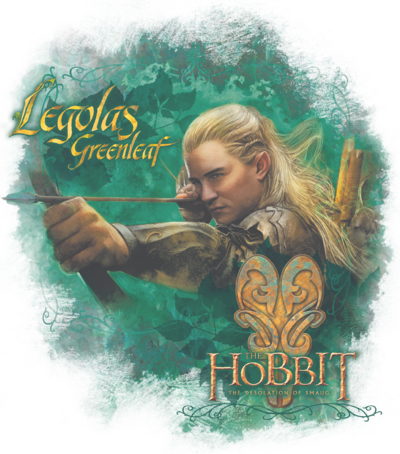 The Hobbit Greenleaf Men's Long Sleeve T-shirt - Juvenile: The Hobbit: The Desolation Of Smaug - Greenleaf (400x454), Png Download