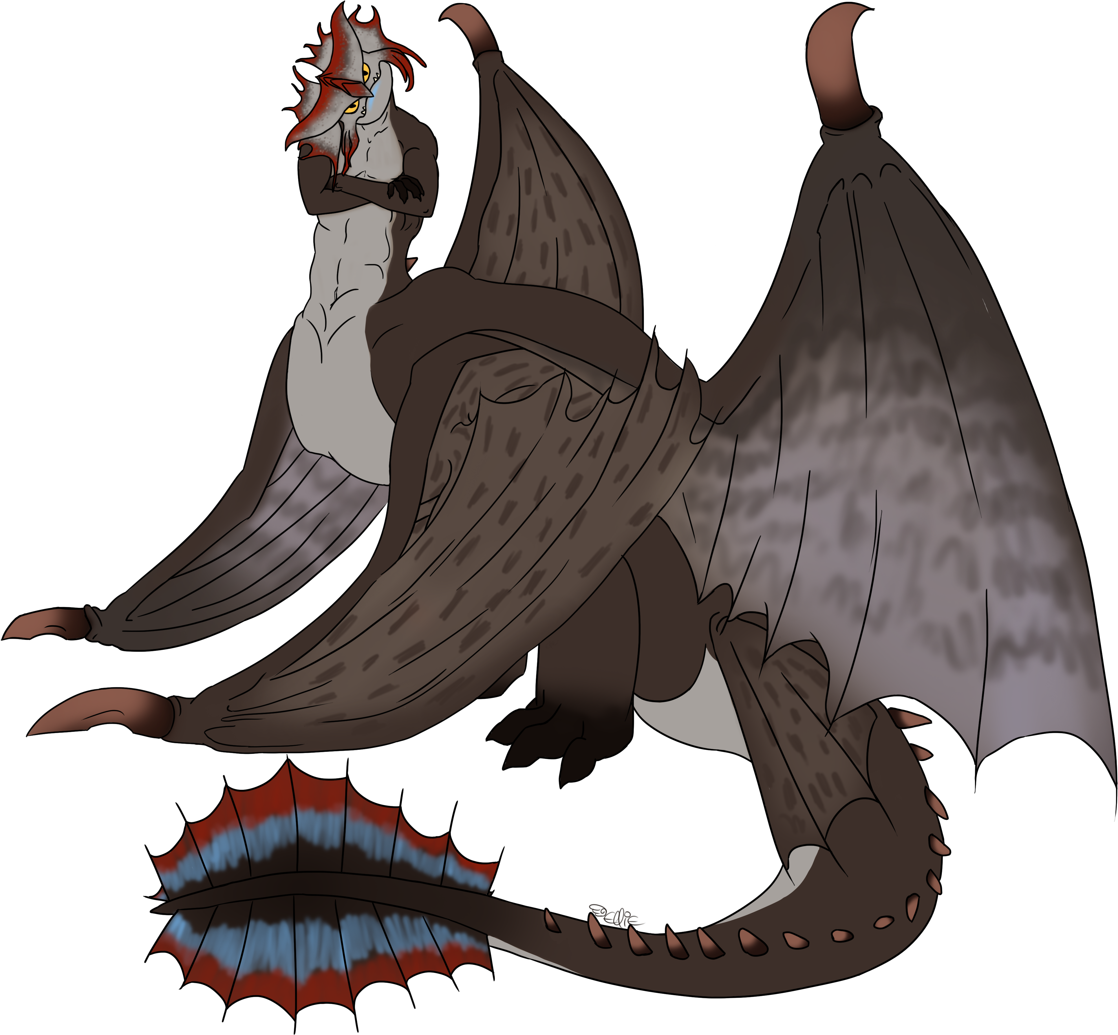 Flat Clip Toothless Image Black And White Download - Train Your Dragon Drawing (4308x4206), Png Download