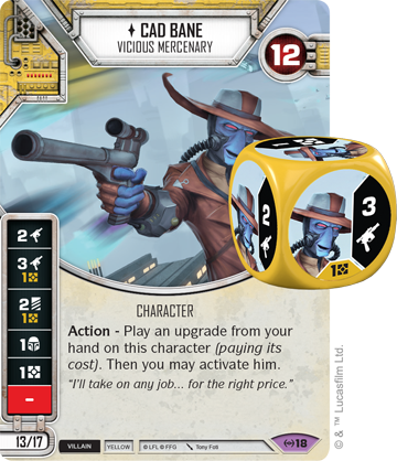 Cad Bane - Star Wars Destiny Cad (360x418), Png Download